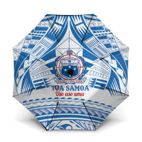 Toa Samoa Rugby Custom Umbrella Uso aso uma Samoan Pattern White - Polynesian Pride