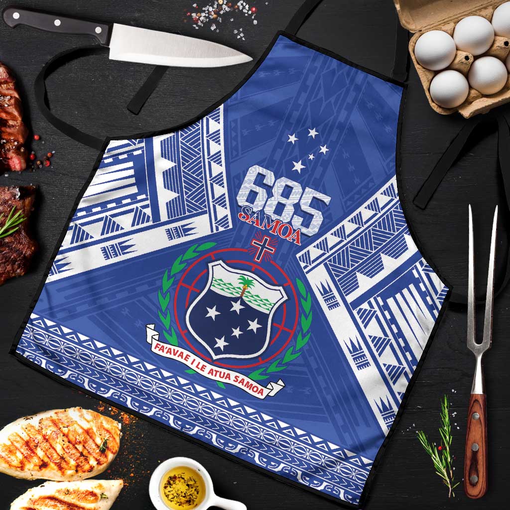 Samoa 685 Apron Samoan Pride Coat Of Arms LT14 Blue - Polynesian Pride