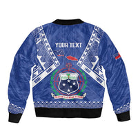 Personalised Samoa 685 Bomber Jacket Samoan Pride Coat Of Arms - Polynesian Pride