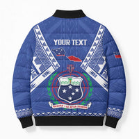 Personalised Samoa 685 Bomber Puffer Jacket Samoan Pride Coat Of Arms LT14 - Polynesian Pride