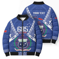 Personalised Samoa 685 Bomber Puffer Jacket Samoan Pride Coat Of Arms LT14 - Polynesian Pride
