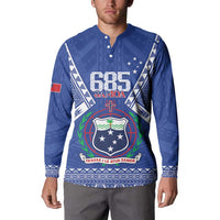 Personalised Samoa 685 Button Sweatshirt Samoan Pride Coat Of Arms - Polynesian Pride
