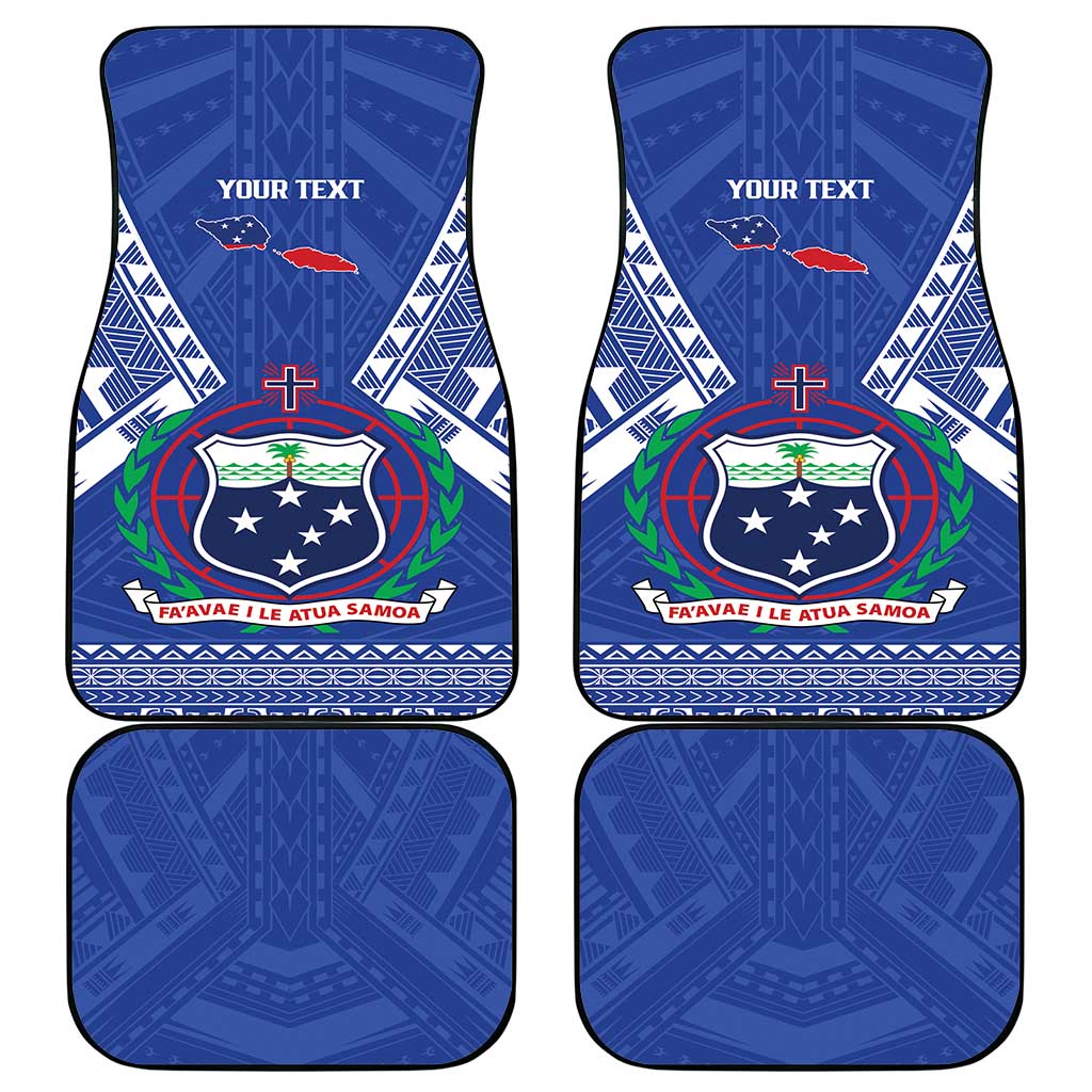 Personalised Samoa 685 Car Mats Samoan Pride Coat Of Arms LT14 - Polynesian Pride