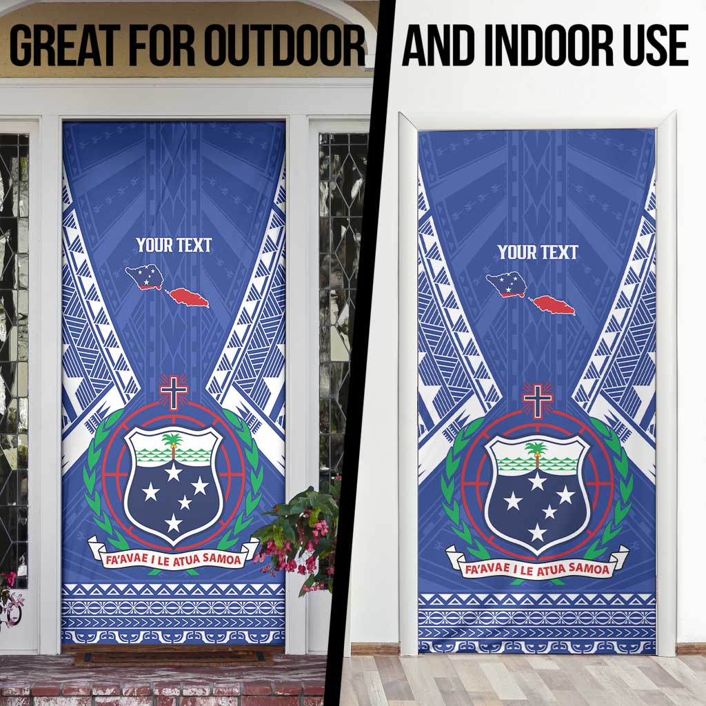 Personalised Samoa 685 Door Cover Samoan Pride Coat Of Arms - Polynesian Pride