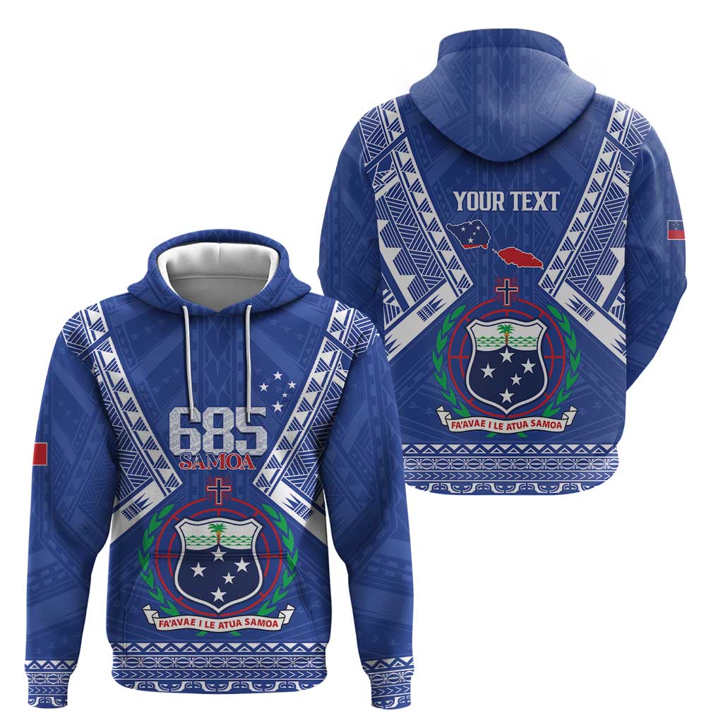 Personalised Samoa 685 Hoodie Samoan Pride Coat Of Arms - Polynesian Pride