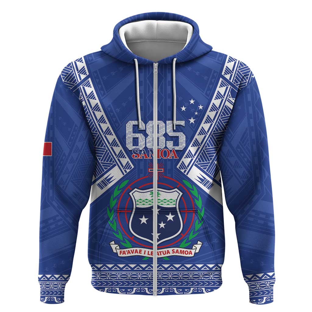 Personalised Samoa 685 Hoodie Samoan Pride Coat Of Arms - Polynesian Pride