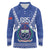 Personalised Samoa 685 Long Sleeve Polo Shirt Samoan Pride Coat Of Arms - Polynesian Pride