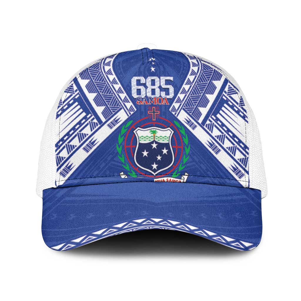 Samoa 685 Mesh Trucker Cap Samoan Pride Coat Of Arms - Polynesian Pride