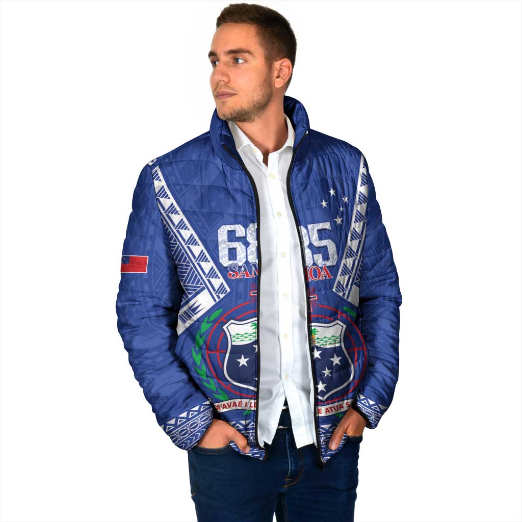 Personalised Samoa 685 Padded Jacket Samoan Pride Coat Of Arms LT14 - Polynesian Pride