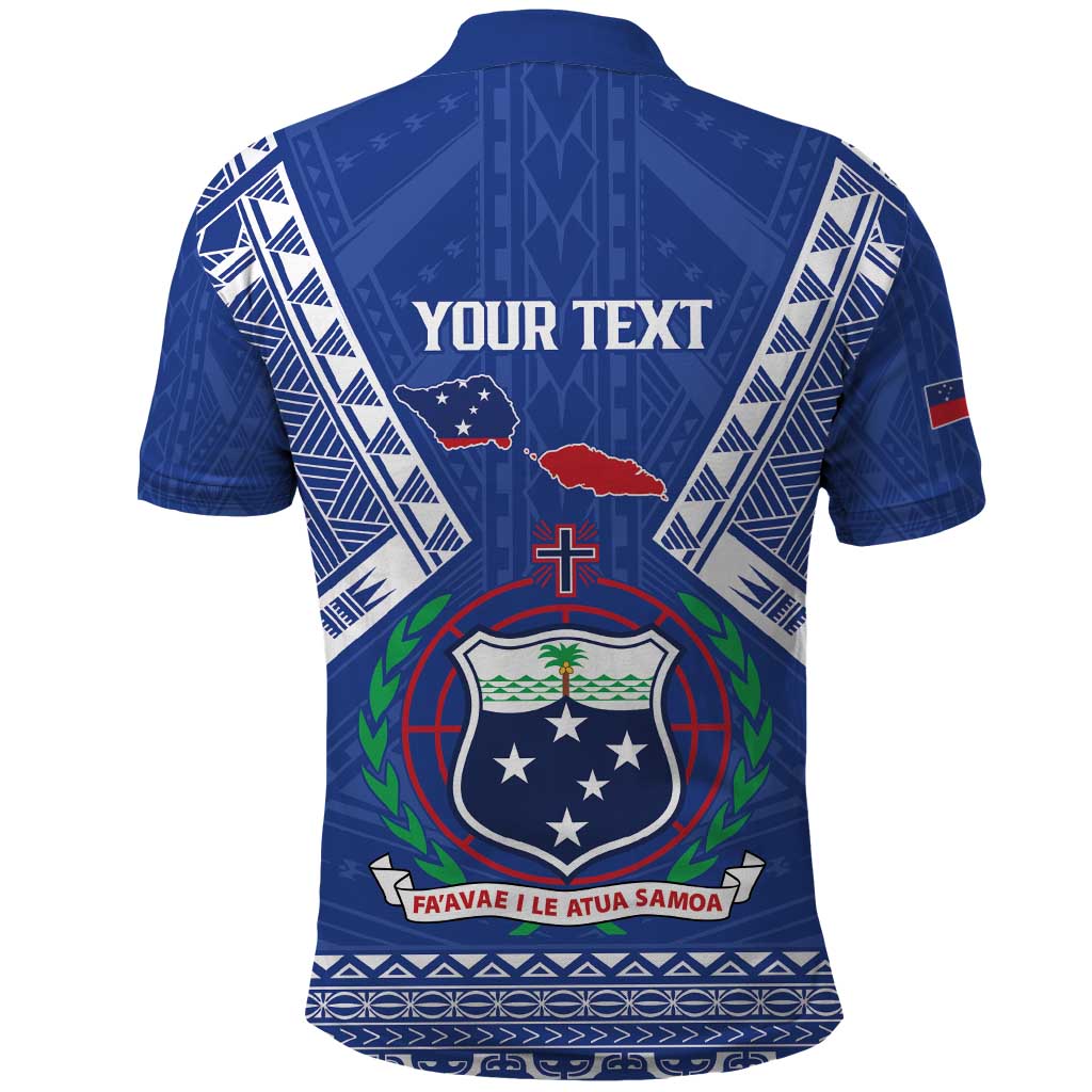 Personalised Samoa 685 Polo Shirt Samoan Pride Coat Of Arms - Polynesian Pride