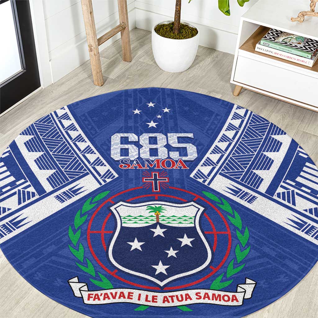 Samoa 685 Round Carpet Samoan Pride Coat Of Arms - Polynesian Pride