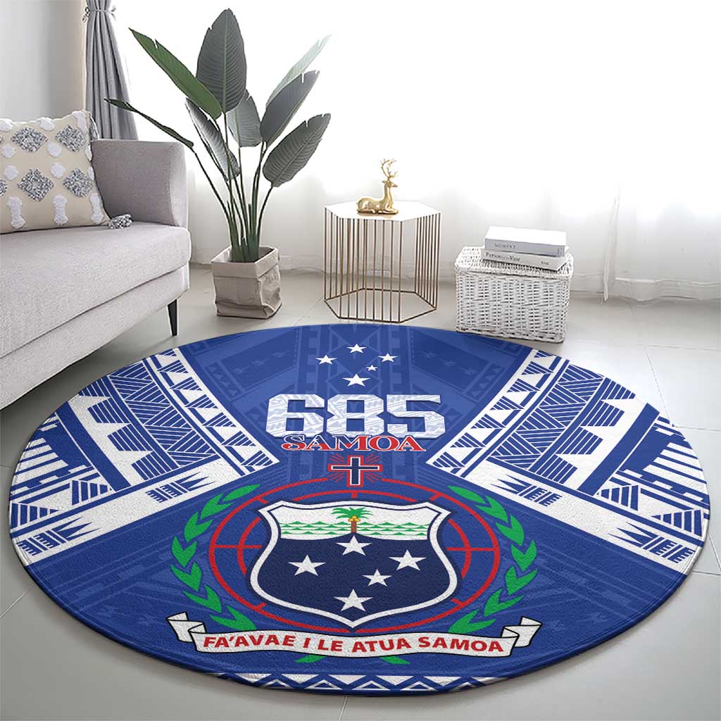 Samoa 685 Round Carpet Samoan Pride Coat Of Arms - Polynesian Pride