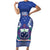 Personalised Samoa 685 Short Sleeve Bodycon Dress Samoan Pride Coat Of Arms - Polynesian Pride