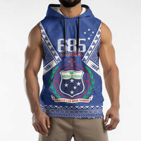 Personalised Samoa 685 Sleeveless Hoodie Samoan Pride Coat Of Arms LT14 - Polynesian Pride