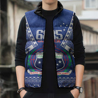 Personalised Samoa 685 Sleeveless Puffer Jacket Samoan Pride Coat Of Arms LT14 - Polynesian Pride