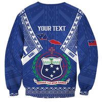 Personalised Samoa 685 Sweatshirt Samoan Pride Coat Of Arms LT14 - Polynesian Pride