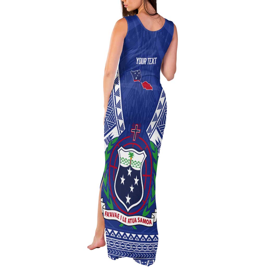 Personalised Samoa 685 Tank Maxi Dress Samoan Pride Coat Of Arms - Polynesian Pride