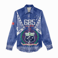 Personalised Samoa 685 Women Casual Shirt Samoan Pride Coat Of Arms - Polynesian Pride