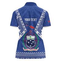 Personalised Samoa 685 Women Polo Shirt Samoan Pride Coat Of Arms - Polynesian Pride