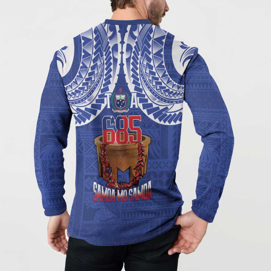 Toa Samoa Rugby Button Sweatshirt 685 Pride Tanoa Ula Fala - Polynesian Pride