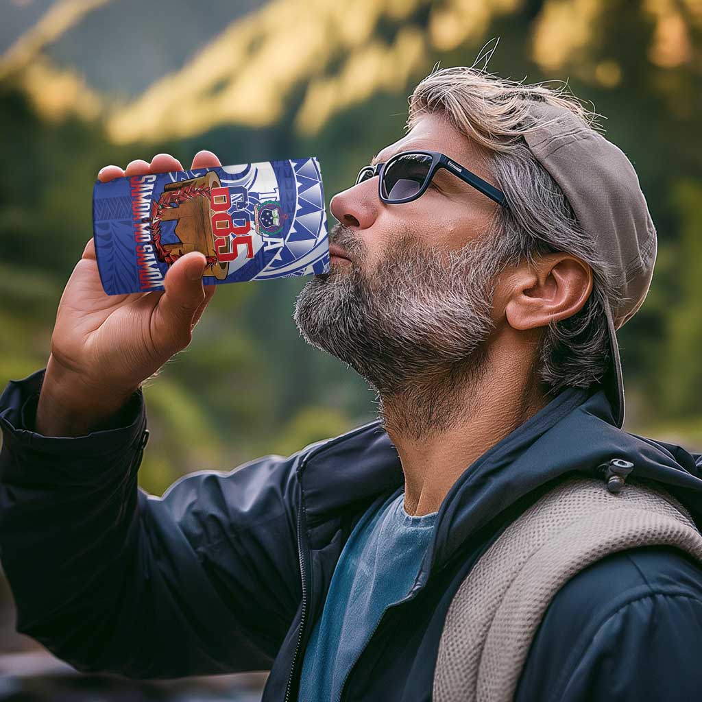 Toa Samoa Rugby 4 in 1 Can Cooler Tumbler 685 Pride Tanoa Ula Fala - Polynesian Pride