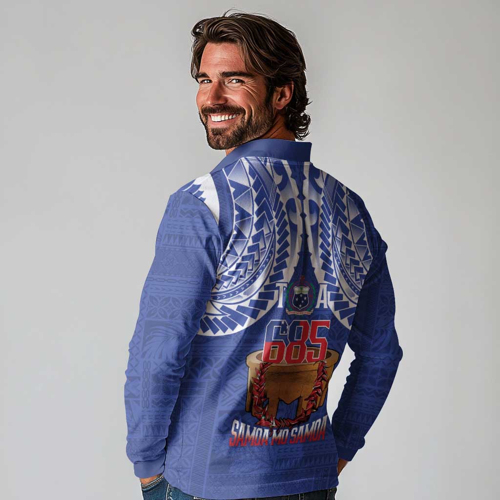 Toa Samoa Rugby Long Sleeve Polo Shirt 685 Pride Tanoa Ula Fala - Polynesian Pride