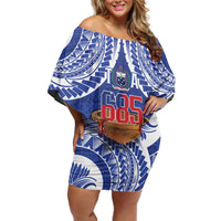Toa Samoa Rugby Off Shoulder Short Dress 685 Pride Tanoa Ula Fala - Polynesian Pride