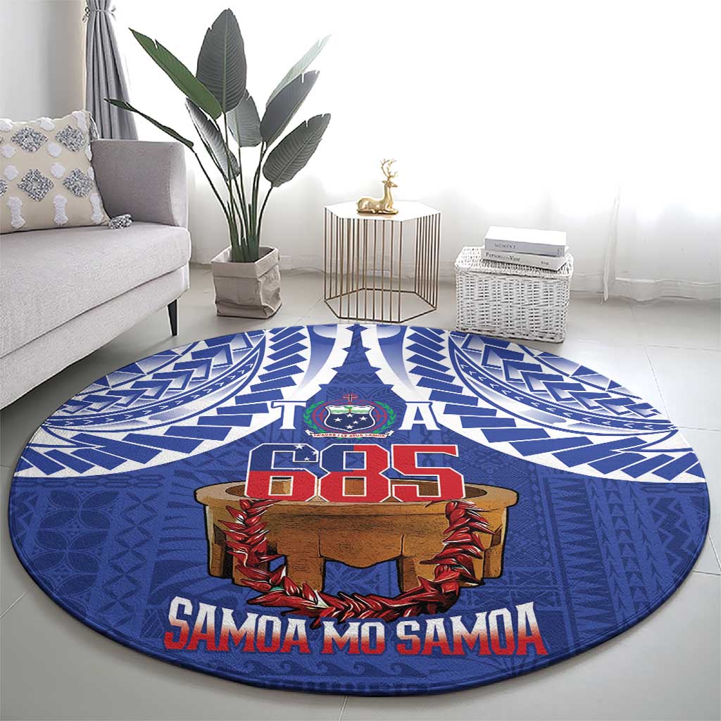 Toa Samoa Rugby Round Carpet 685 Pride Tanoa Ula Fala - Polynesian Pride