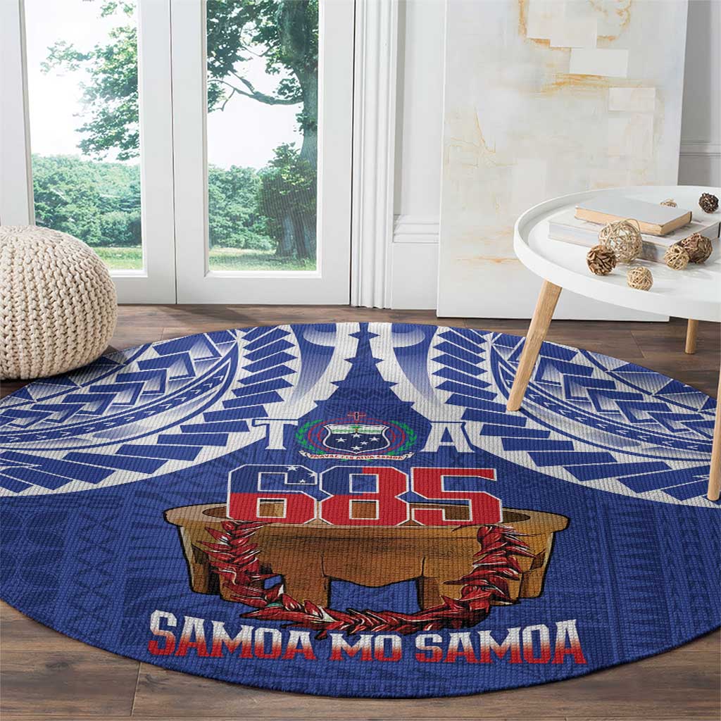 Toa Samoa Rugby Round Carpet 685 Pride Tanoa Ula Fala - Polynesian Pride
