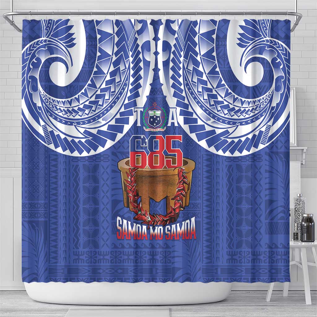 Toa Samoa Rugby Shower Curtain 685 Pride Tanoa Ula Fala - Polynesian Pride
