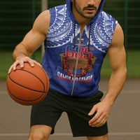 Toa Samoa Rugby Sleeveless Zip Hoodie 685 Pride Tanoa Ula Fala - Polynesian Pride