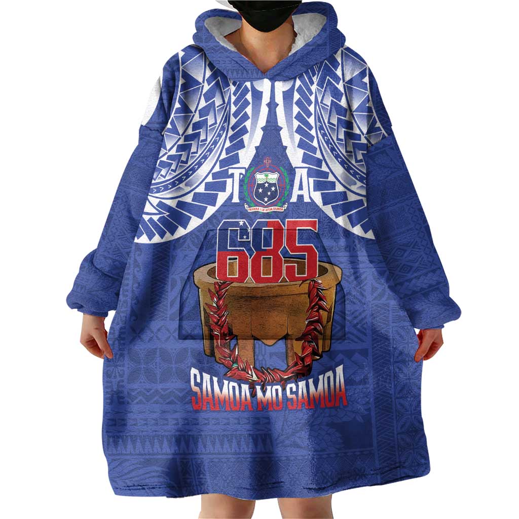 Toa Samoa Rugby Wearable Blanket Hoodie 685 Pride Tanoa Ula Fala - Polynesian Pride