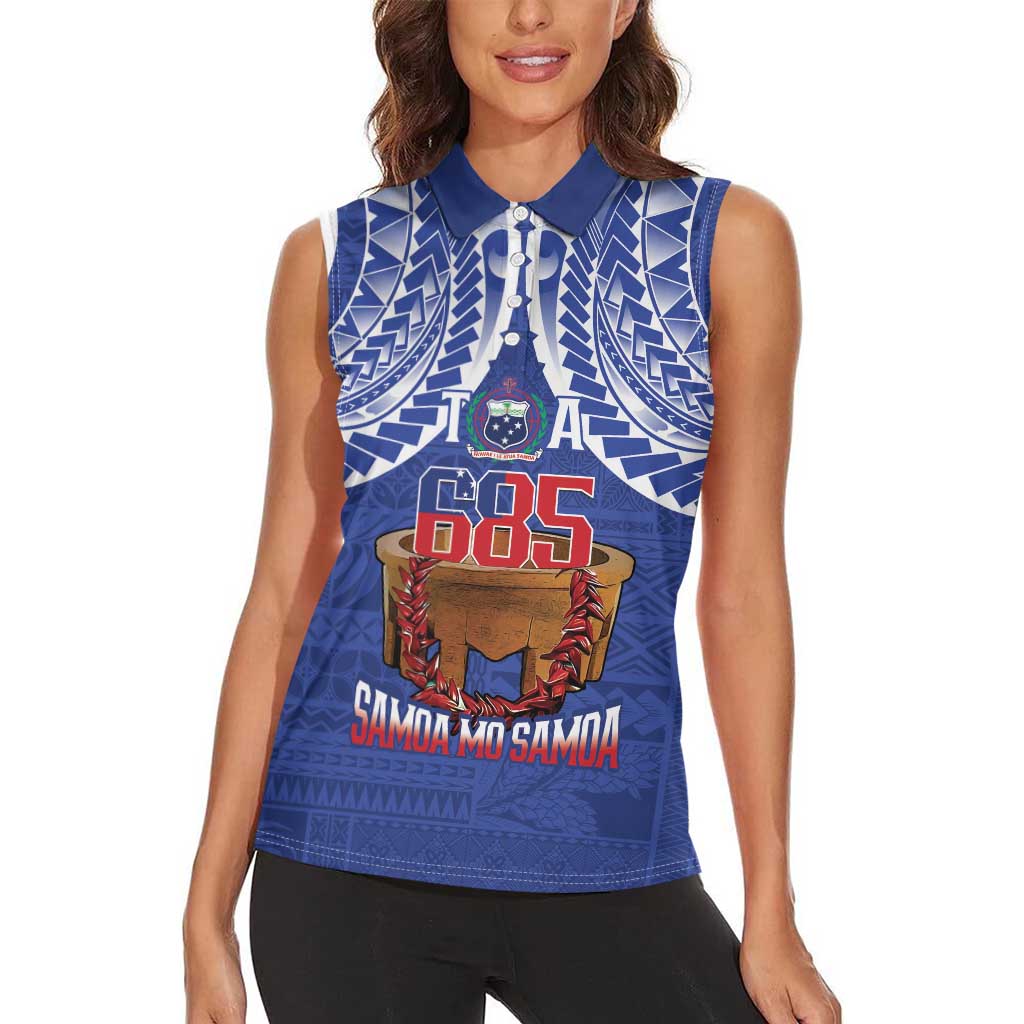 Toa Samoa Rugby Women Sleeveless Polo Shirt 685 Pride Tanoa Ula Fala - Polynesian Pride