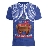 Toa Samoa Rugby Women V-Neck T-Shirt 685 Pride Tanoa Ula Fala - Polynesian Pride