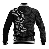 White Ribbon Day New Zealand Baseball Jacket Aotearoa Maori Pattern LT14 - Polynesian Pride