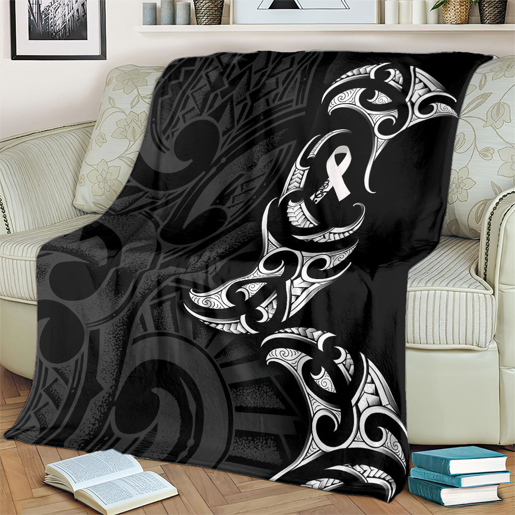 White Ribbon Day New Zealand Blanket Aotearoa Maori Pattern LT14 - Polynesian Pride