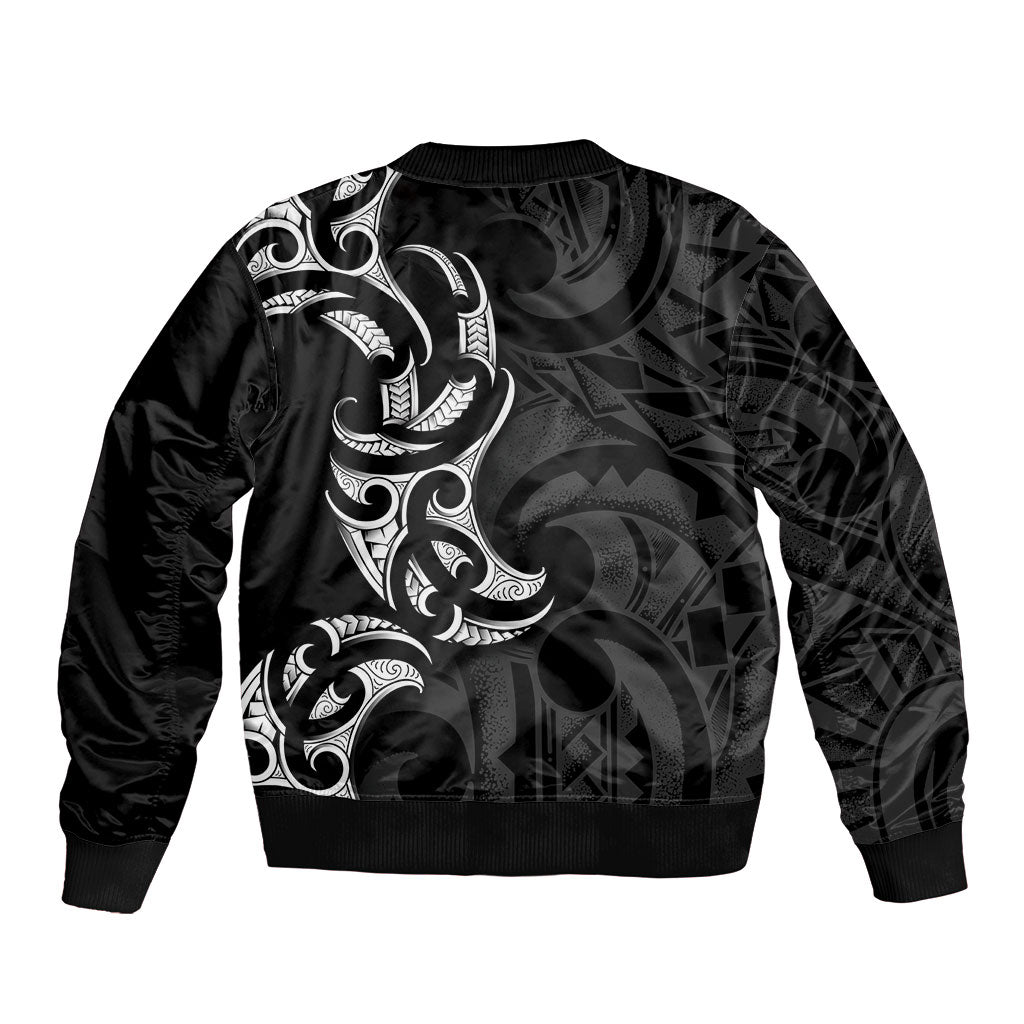 White Ribbon Day New Zealand Bomber Jacket Aotearoa Maori Pattern LT14 - Polynesian Pride
