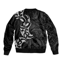 White Ribbon Day New Zealand Bomber Jacket Aotearoa Maori Pattern LT14 - Polynesian Pride