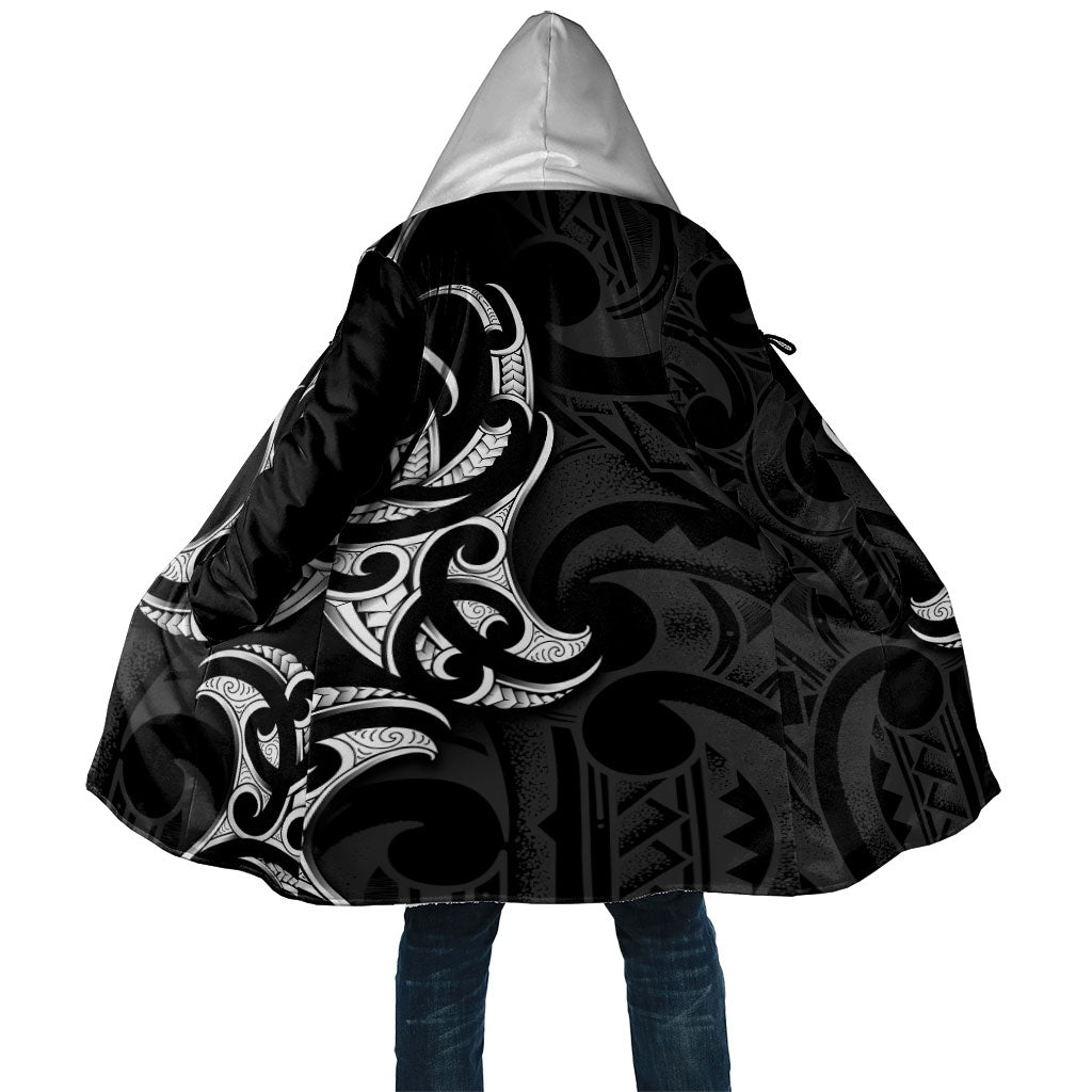 White Ribbon Day New Zealand Cloak Aotearoa Maori Pattern LT14 Unisex Black - Polynesian Pride