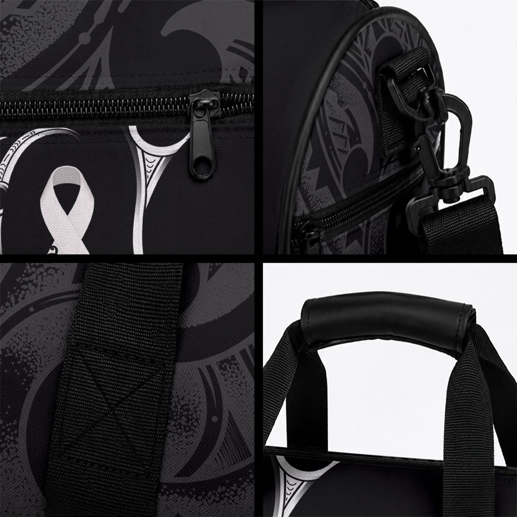 White Ribbon Day New Zealand Duffle Bag Aotearoa Maori Pattern LT14 - Polynesian Pride