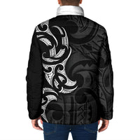 White Ribbon Day New Zealand Padded Jacket Aotearoa Maori Pattern LT14 - Polynesian Pride
