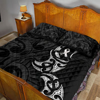 White Ribbon Day New Zealand Quilt Bed Set Aotearoa Maori Pattern LT14 - Polynesian Pride