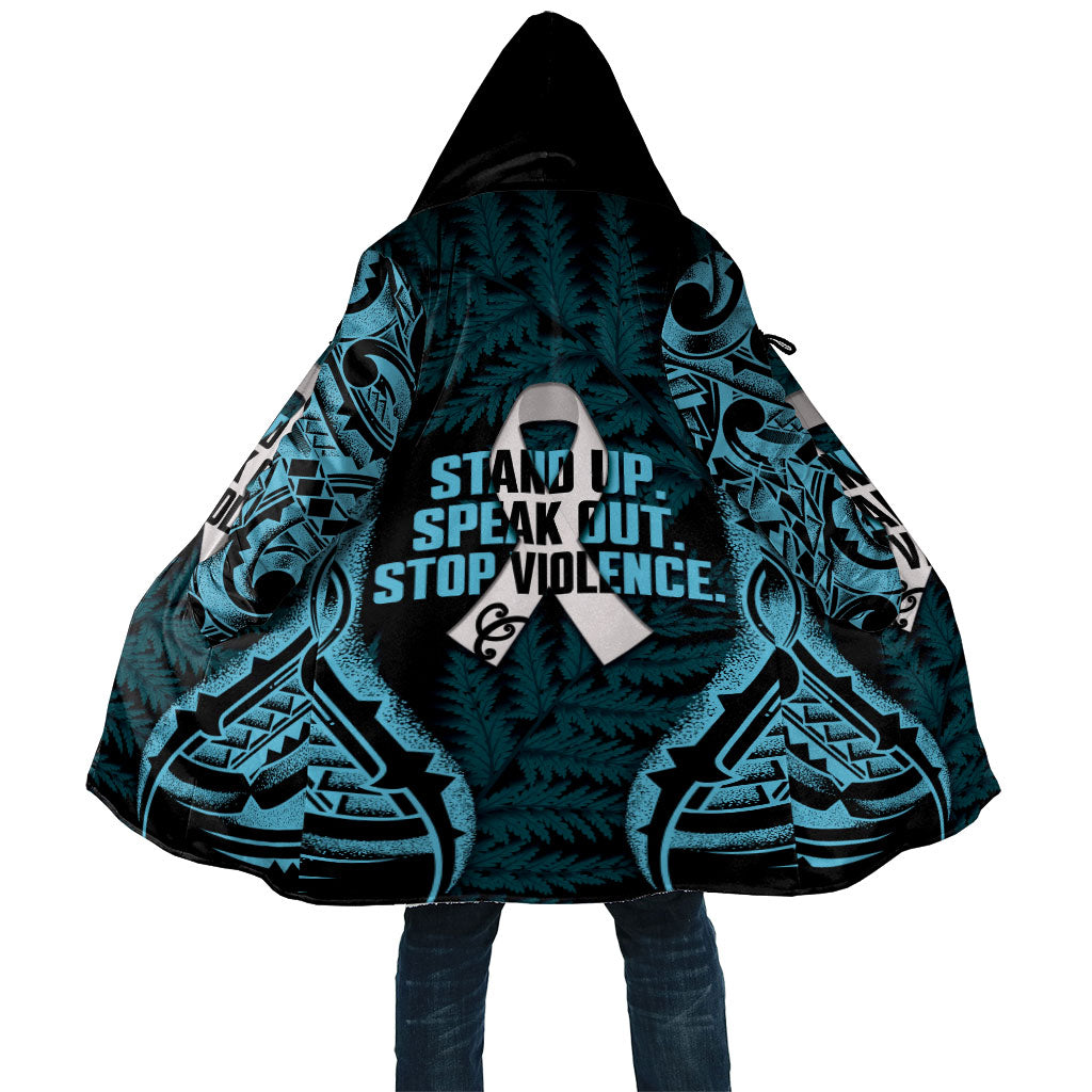 White Ribbon Day New Zealand Cloak Respect Women Maori Pattern Blue LT14 Unisex Blue - Polynesian Pride