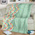 Menthol Green Aloha Hawaii Tiki Blanket Tropical Plumeria - Seamless Style