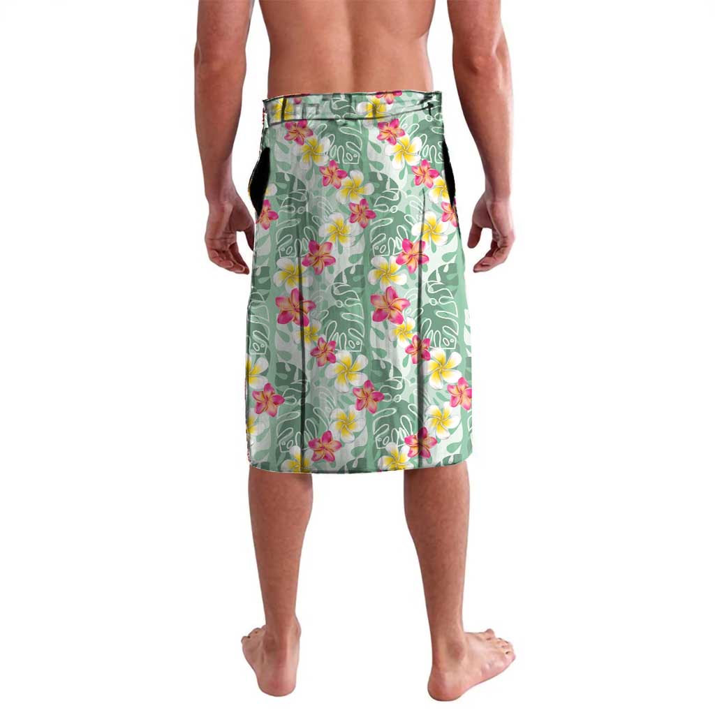 Menthol Green Aloha Hawaii Tiki Lavalava Tropical Plumeria - Seamless Style LT14 - Polynesian Pride