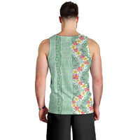 Menthol Green Aloha Hawaii Tiki Men Tank Top Tropical Plumeria - Seamless Style LT14 - Polynesian Pride