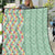 Menthol Green Aloha Hawaii Tiki Quilt Tropical Plumeria - Seamless Style