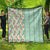 Menthol Green Aloha Hawaii Tiki Quilt Tropical Plumeria - Seamless Style