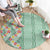 Menthol Green Aloha Hawaii Tiki Round Carpet Tropical Plumeria - Seamless Style