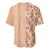 Orange Chiffon Aloha Hawaii Tiki Baseball Jersey Tropical Plumeria - Seamless Style